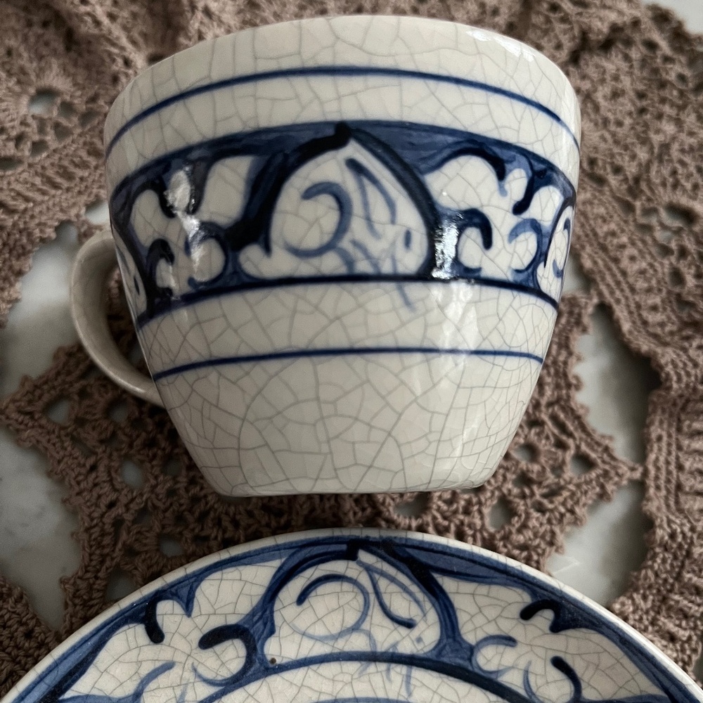 Dedham Rabbit China Cup and Saucer